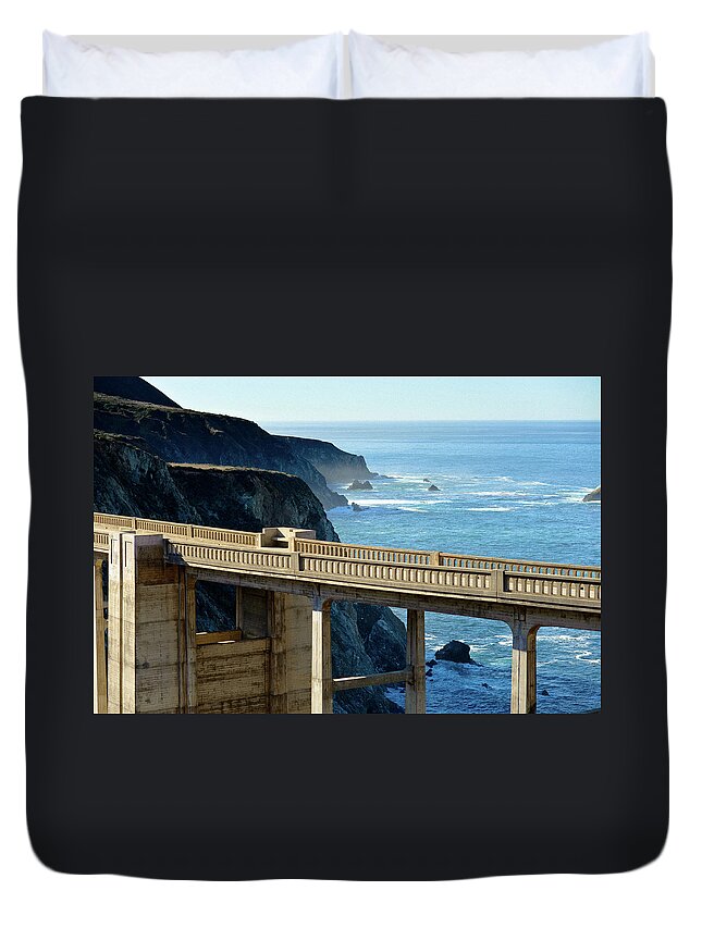 Tranquility Duvet Cover featuring the photograph Pacific Coast Highway by Jeffrey M Hall
