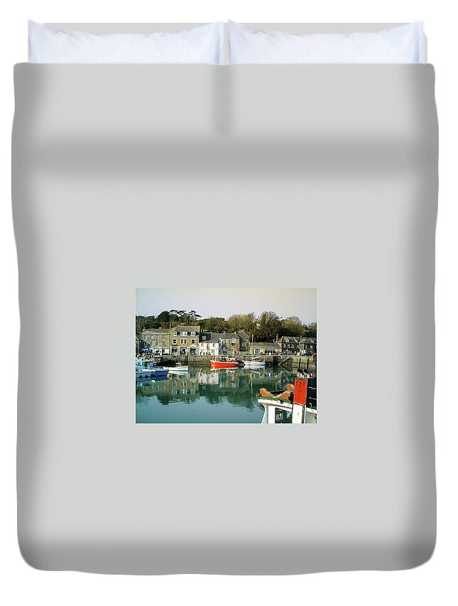 Padstow Duvet Cover featuring the photograph Padstow Harbour Cornwall by Richard Brookes