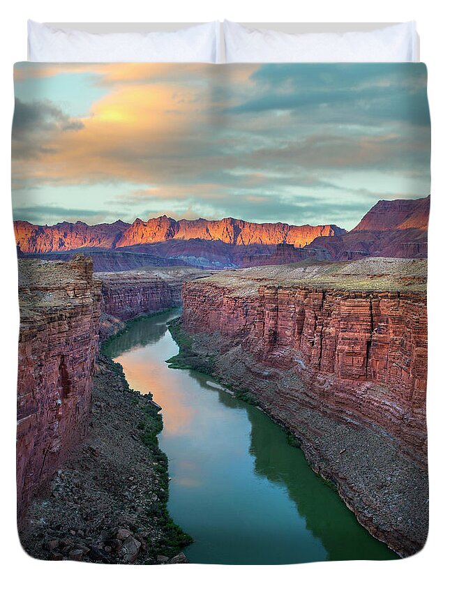 00574880 Duvet Cover featuring the photograph Paria River Canyon, Vermilion Cliffs by Tim Fitzharris