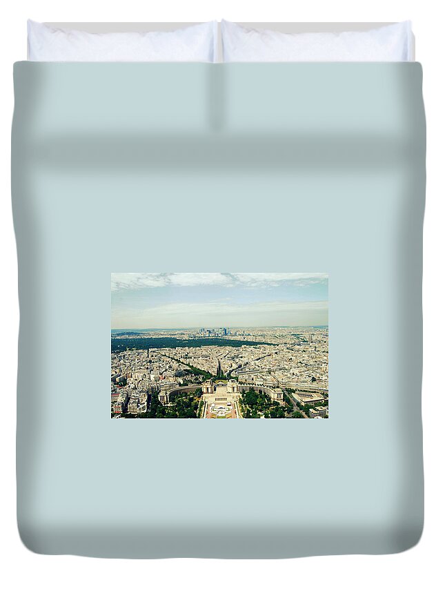 Outdoors Duvet Cover featuring the photograph Paris, Je Taime by Alicja Zak
