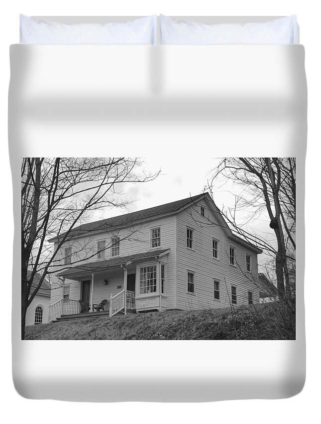 Waterloo Village Duvet Cover featuring the photograph Pastors House - Waterloo Village by Christopher Lotito
