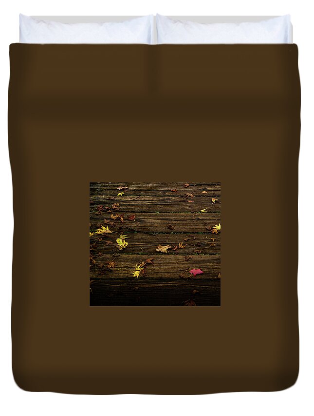 Tree Duvet Cover featuring the photograph Path of Autumn by Christopher Maxum