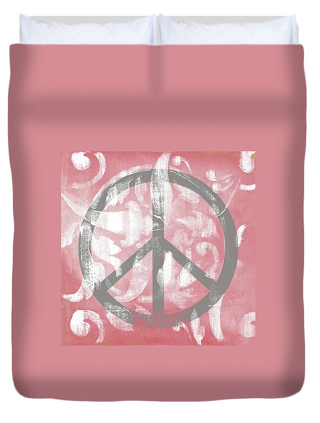 Peace Duvet Cover featuring the mixed media Peace by Hakimipour-ritter