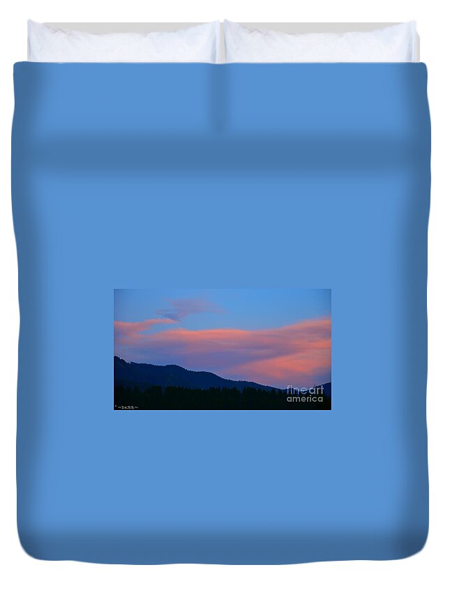 Sunset Duvet Cover featuring the photograph Peachy Keen by Dorrene BrownButterfield