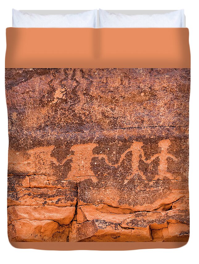 Petroglyph Canyon Trail Duvet Cover featuring the photograph Petroglyph Canyon Trail by Jurgen Lorenzen