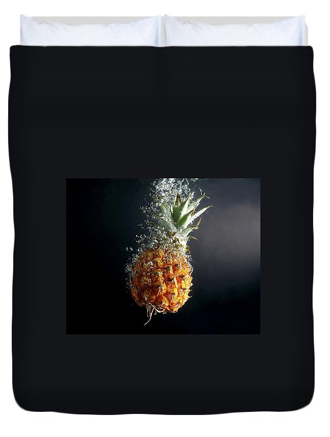 Underwater Duvet Cover featuring the photograph Pineapple by Sandsun