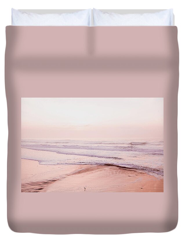 Pink Sunset Duvet Cover featuring the photograph Pink Sunset by Bonnie Bruno