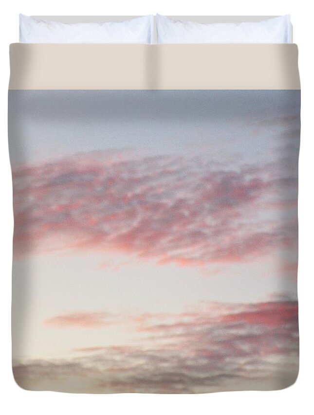 Clouds Duvet Cover featuring the photograph Pinkish by Rosita Larsson