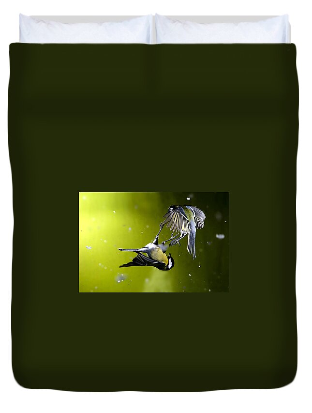 Snow Duvet Cover featuring the photograph Playing In The Snow by Mike Meysner Photography