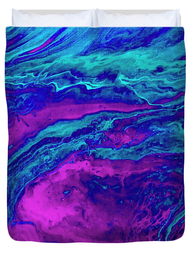 Fluid Duvet Cover featuring the painting Portal by Jennifer Walsh