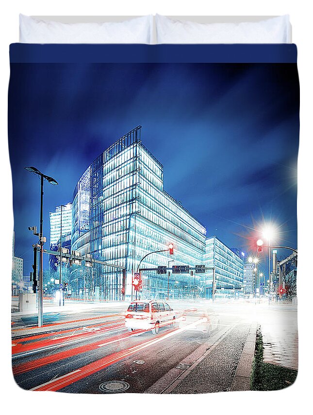 Berlin Duvet Cover featuring the photograph Potsdamer Platz, Berlin by Ricowde