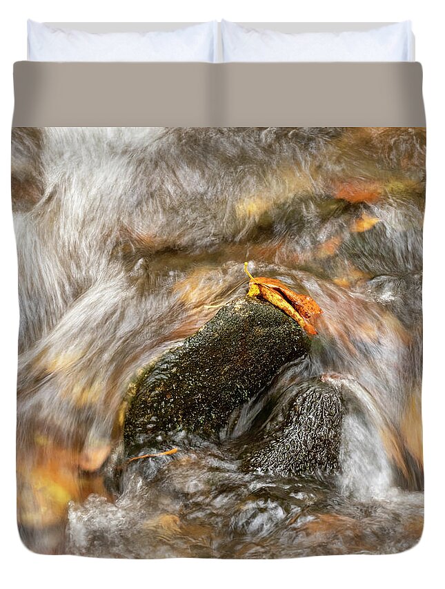 Blueridge Duvet Cover featuring the photograph Precarious Balance by Peggy Blackwell