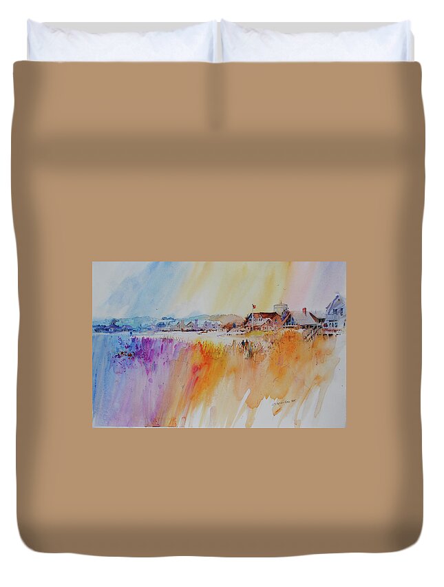 Visco Duvet Cover featuring the painting The Shores of Provincetown by P Anthony Visco