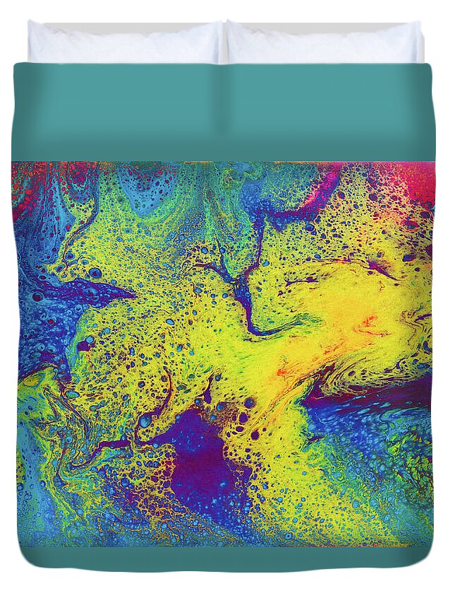 Fluid Duvet Cover featuring the painting Pure Illumination by Jennifer Walsh