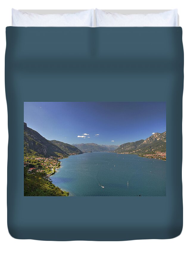 Scenics Duvet Cover featuring the photograph Quel Ramo Del Lago Di Como by Filippo Maria Bianchi