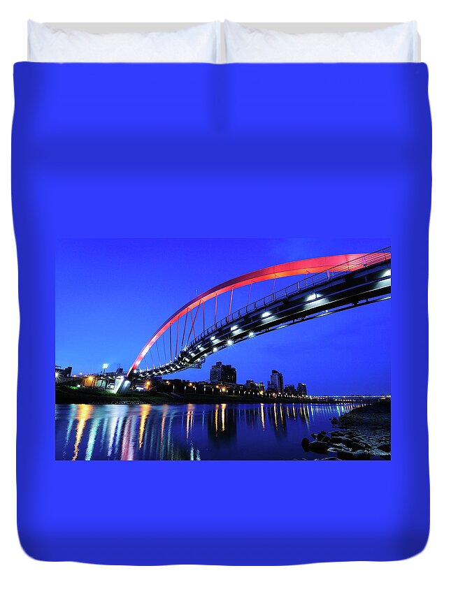 Taiwan Duvet Cover featuring the photograph Rainbow Bridge by Po Yao's Photography