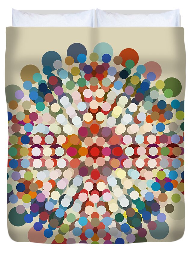  Duvet Cover featuring the mixed media Rainbow Union by BFA Prints