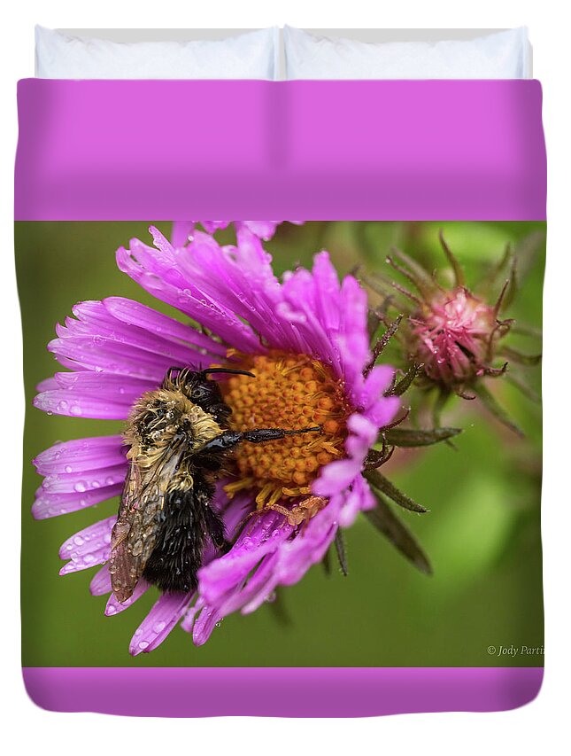 Insect Duvet Cover featuring the photograph Rainy Day Nap by Jody Partin