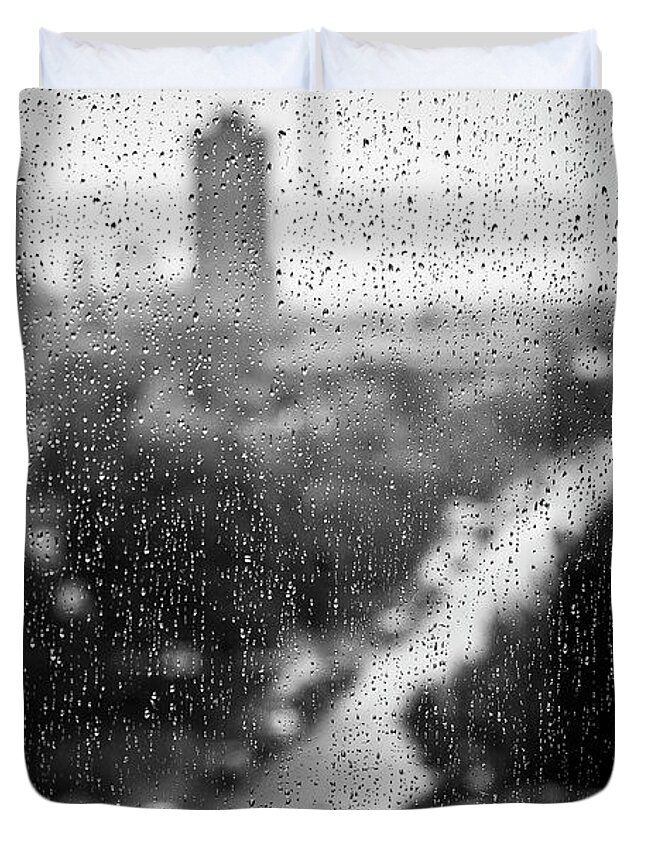 Blumwurks Duvet Cover featuring the photograph Rainy Days by Matthew Blum