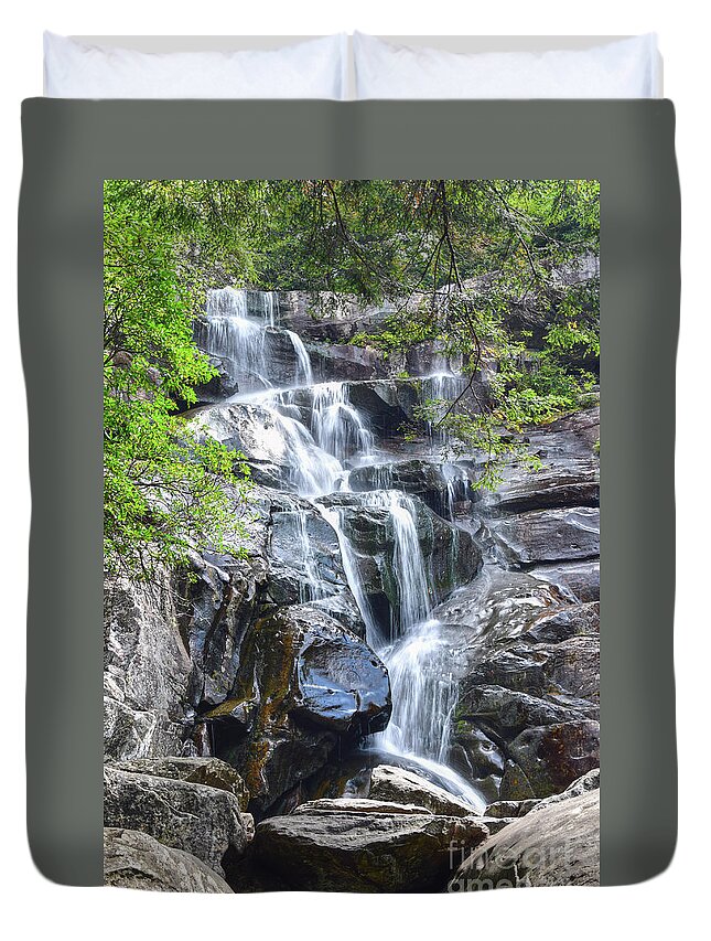 Ramsey Cascades Duvet Cover featuring the photograph Ramsey Cascades 8 by Phil Perkins