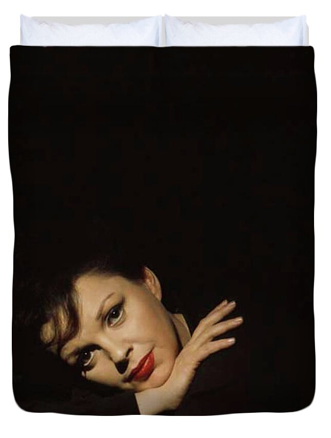 Judy Garland Duvet Cover featuring the photograph Rare Judy Garland Pose by Doc Braham