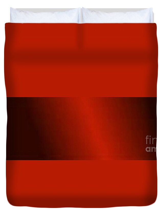 Oil Duvet Cover featuring the painting Red Glow by Archangelus Gallery
