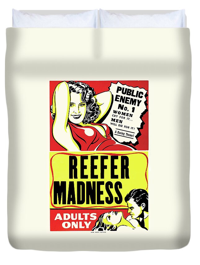 Drug Duvet Cover featuring the painting Reefer Madness by Unknown