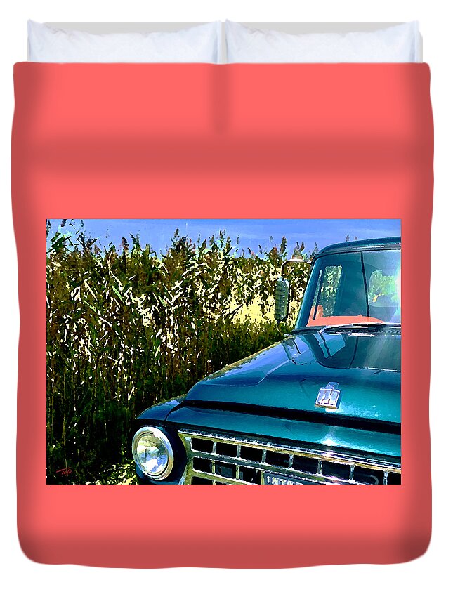 Truck Duvet Cover featuring the photograph International Reflections by Tom Johnson