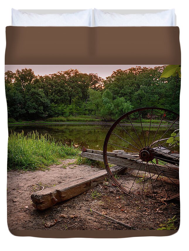 Lake Duvet Cover featuring the photograph Remnants of the Old West by Michael Scott