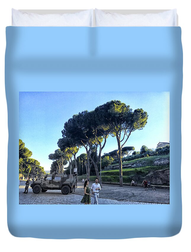 Colosseum Duvet Cover featuring the photograph Right There by Joseph Yarbrough