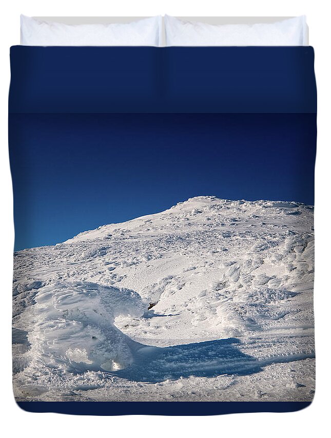 New Hampshire Duvet Cover featuring the photograph Rime and Snow, and Mountain Trolls. by Jeff Sinon