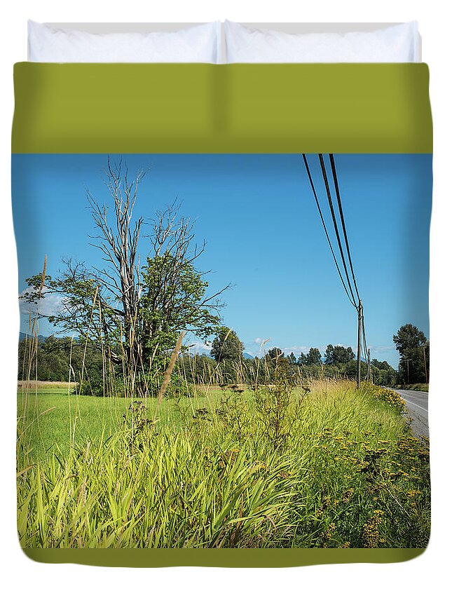 Roadside Wildflowers Duvet Cover featuring the photograph Roadside Wildflowers by Tom Cochran