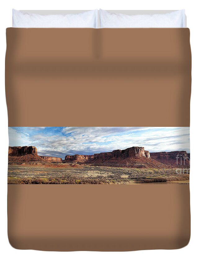 Canyonlands Duvet Cover featuring the photograph Roll On River by Jim Garrison