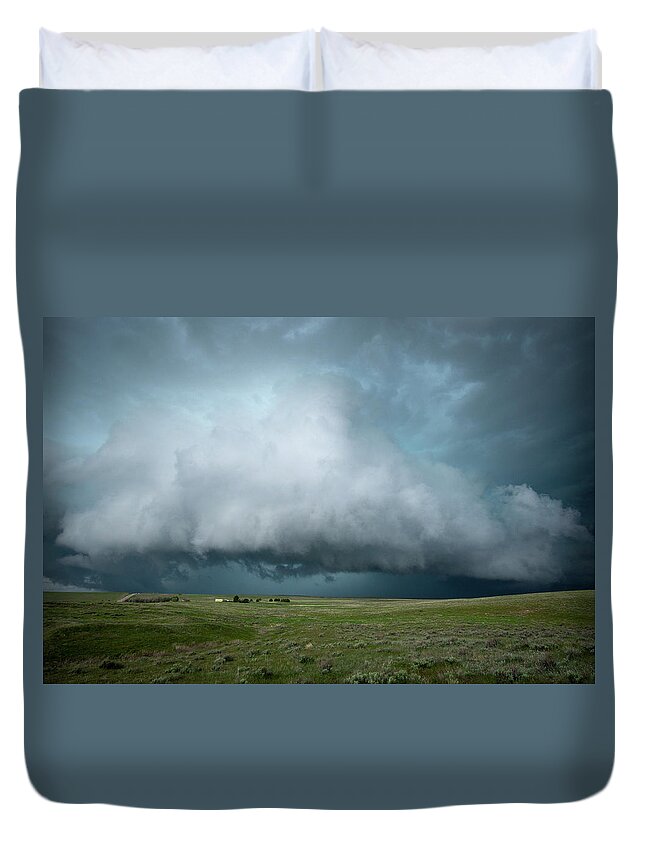 Storm Duvet Cover featuring the photograph Rolling Storm by Wesley Aston