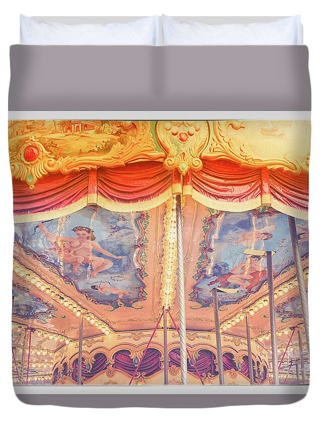 Carrousel Duvet Cover featuring the photograph Rome 2 by Becqi Sherman