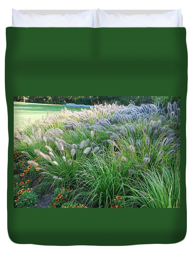 Outdoors Duvet Cover featuring the photograph Root Grass And Blanket Flowers by Ee Photography