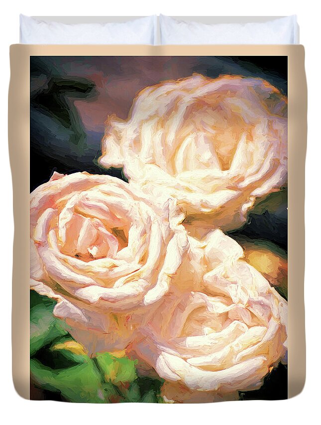 Floral Duvet Cover featuring the photograph Rose 261 by Pamela Cooper