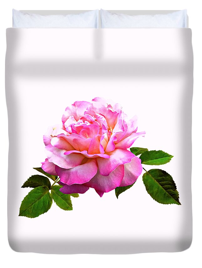Rose Duvet Cover featuring the photograph Rose Chicago Peace by Susan Savad