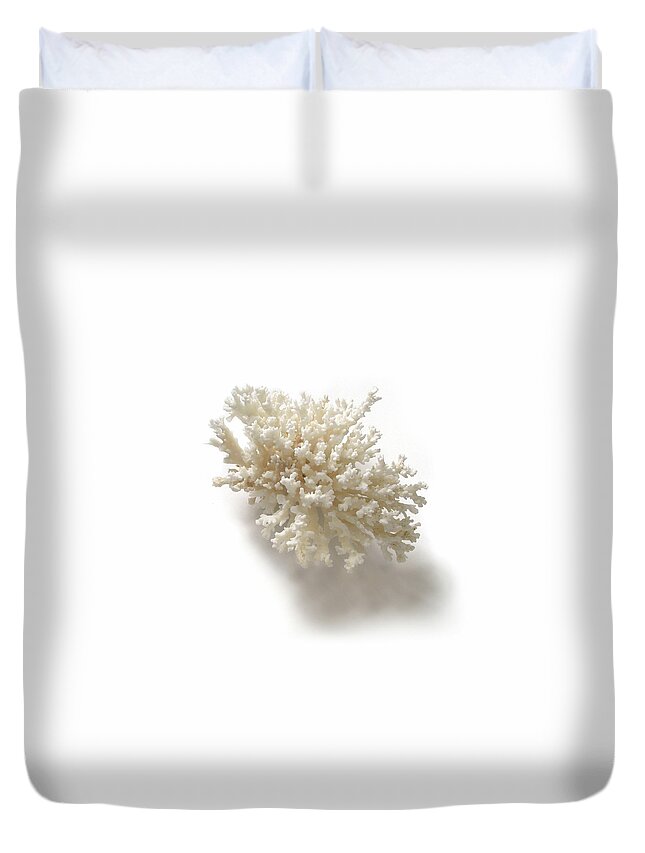 Sharp Duvet Cover featuring the photograph Rough White Spiny Coral Ocean Specimen by Terryfic3d