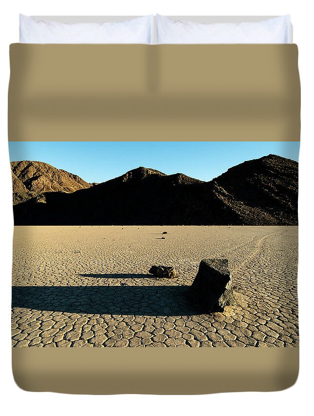 Stone Duvet Cover featuring the photograph Sailing Stone Sunset II by William Dickman