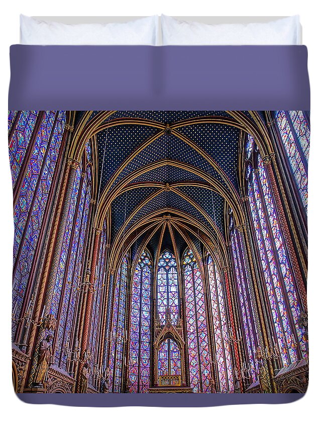 Saint Chapelle Duvet Cover featuring the photograph Sainte Chapelle Paris by Patricia Caron