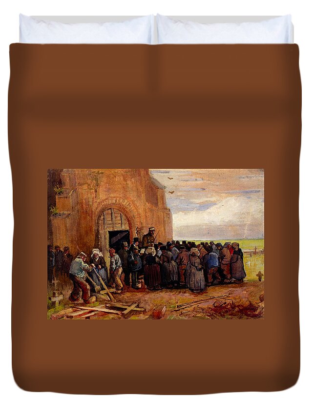 Holland Duvet Cover featuring the painting Sale of Building Scrap by 