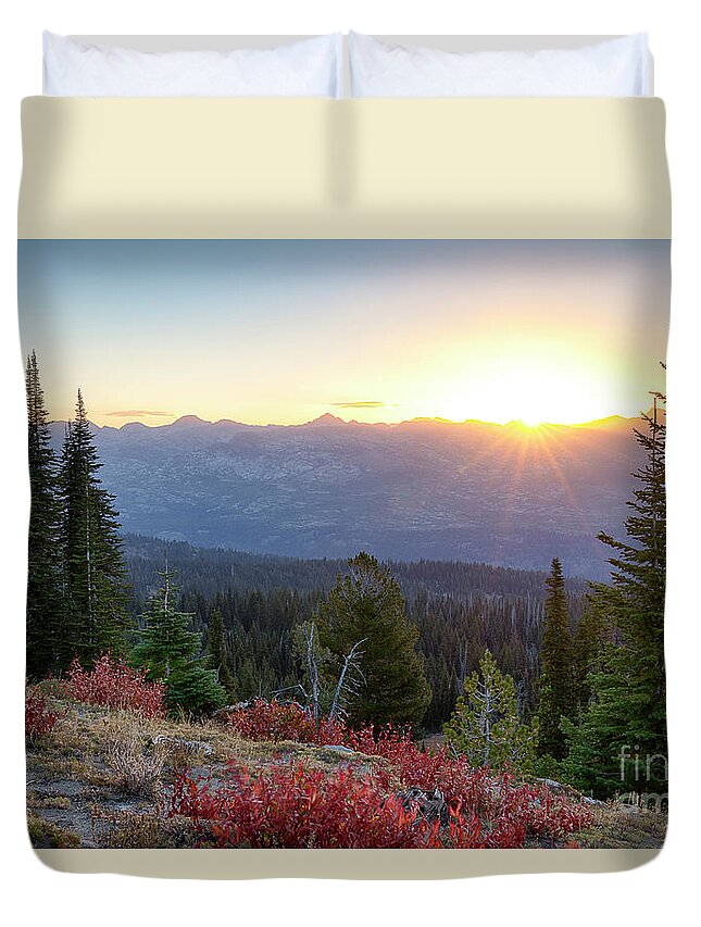 Brundage Mountain Duvet Cover featuring the photograph Salmon River Mountains by Idaho Scenic Images Linda Lantzy