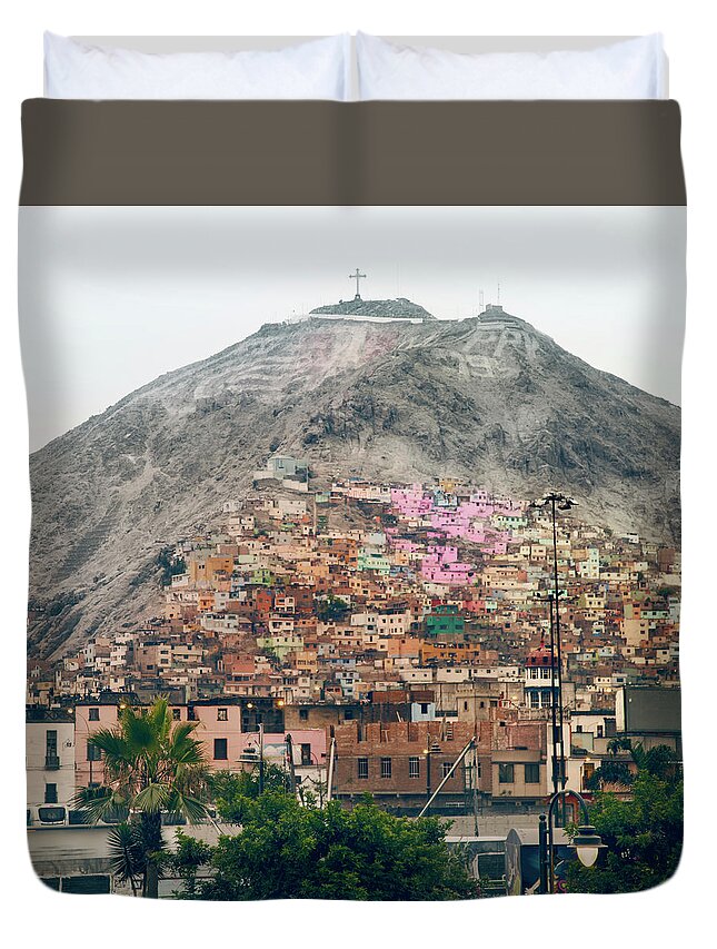 Tranquility Duvet Cover featuring the photograph San Cristóbal Hill by Istvan Kadar Photography