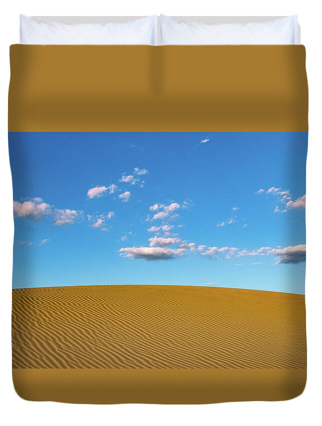 Desert Duvet Cover featuring the photograph Sand And Sky by David Downs
