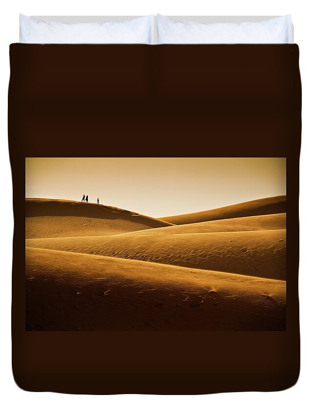 Scenics Duvet Cover featuring the photograph Sand Dune by Simonlong