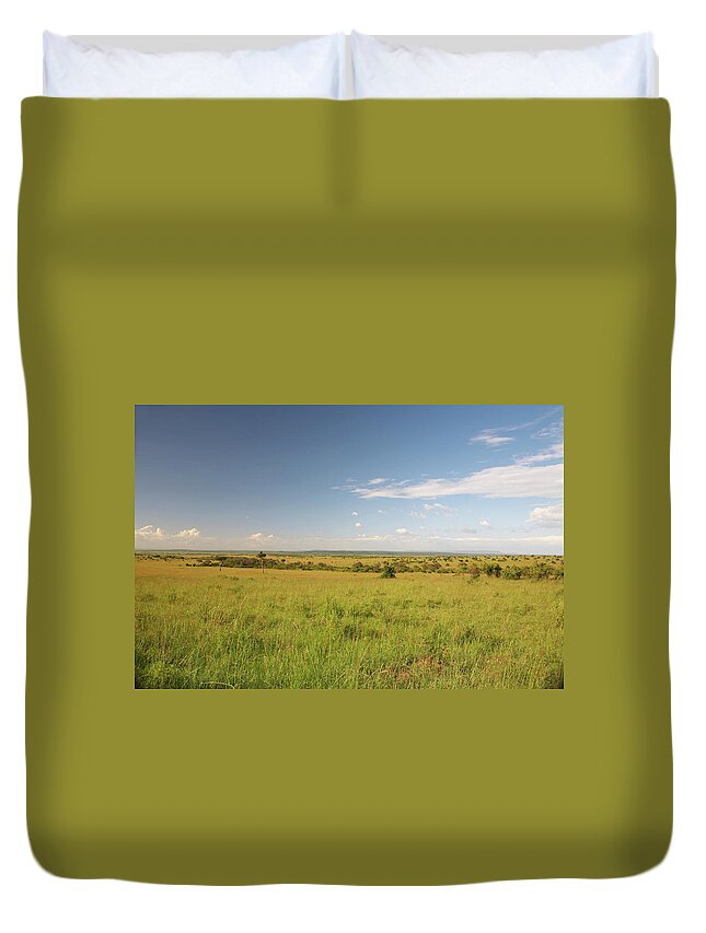 Grass Duvet Cover featuring the photograph Savannah by Aldra
