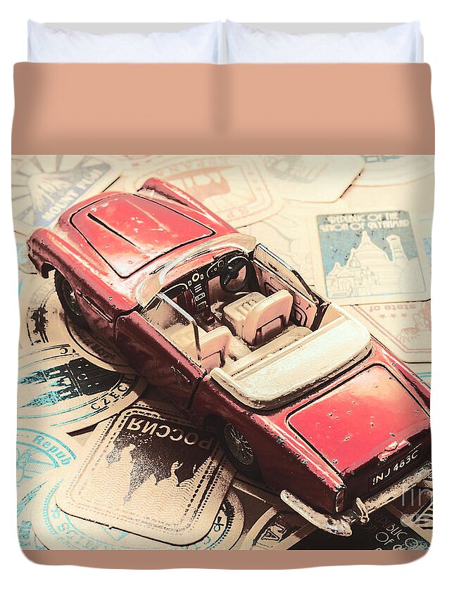 Automobile Duvet Cover featuring the photograph Scaled nostalgia by Jorgo Photography