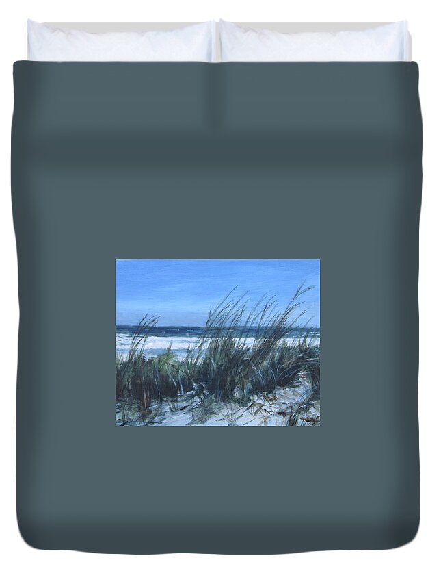 Acrylic Duvet Cover featuring the painting Sea Breeze by Paula Pagliughi