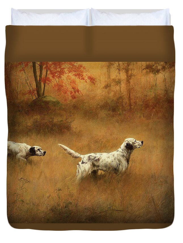 Dog In Landscape Duvet Covers
